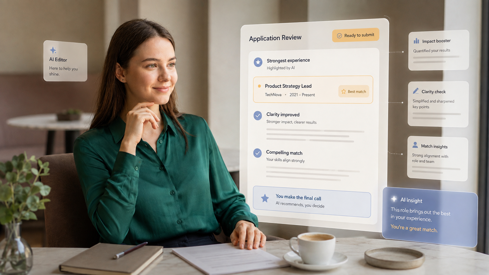 AI reviewing and improving an application