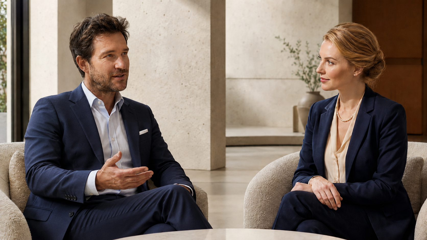 Professionals presenting themselves with confidence